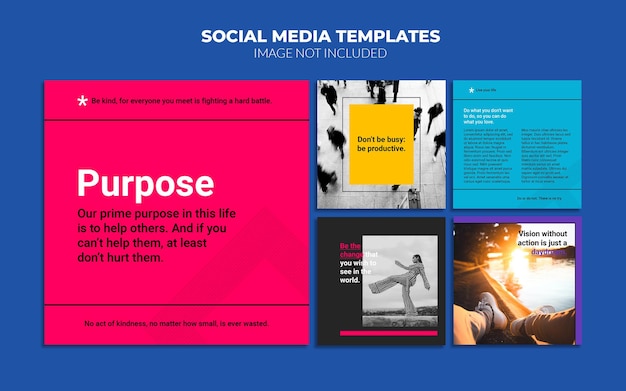 Gradient Instagram Social Media Post Templates