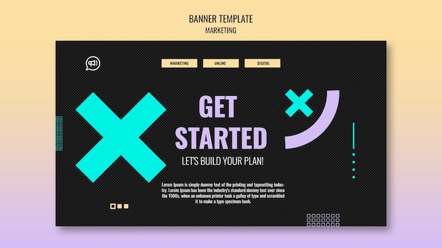 Gradient marketing design template