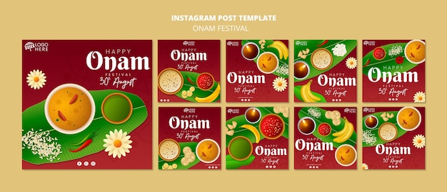 Gradient onam template design