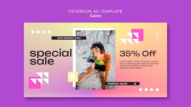 Gradient sale template design