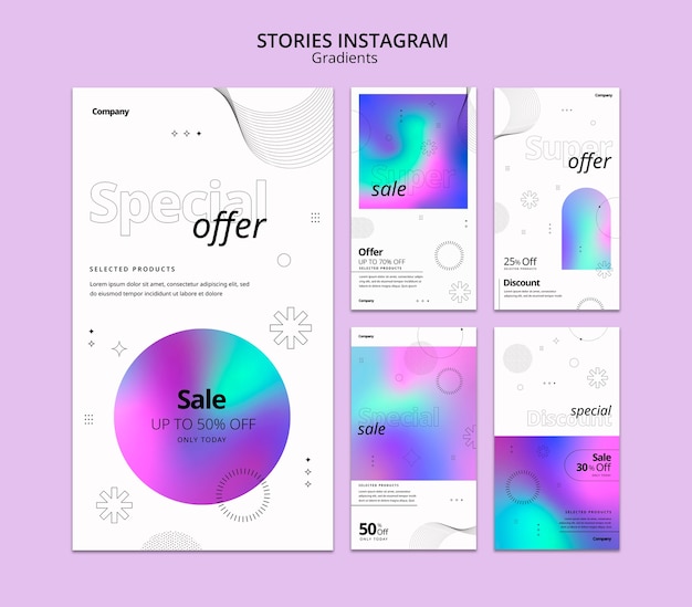 Gradient sale template