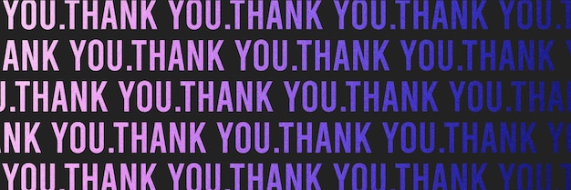 gradient secret THANK YOU text effect psd file