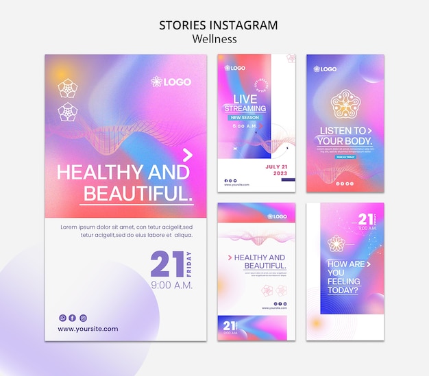 Gradient wellness template