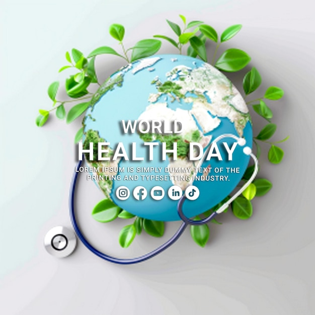 PSD gradient world health day background