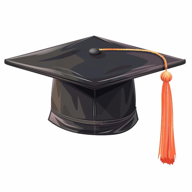 Graduation cap on transparent background AI generate illustration