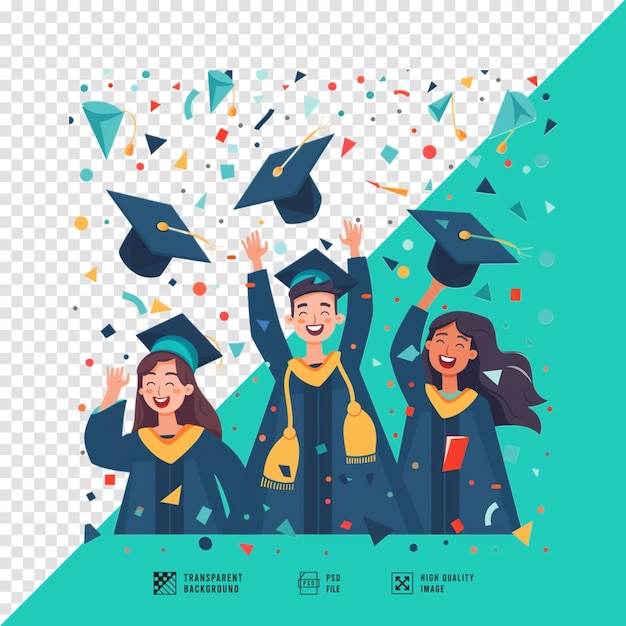 PSD graduation gown image without background in hd quality