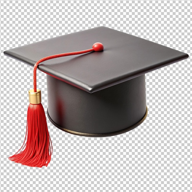 PSD graduation hat with red tassel