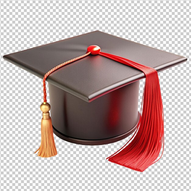 PSD graduation hat with red tassel