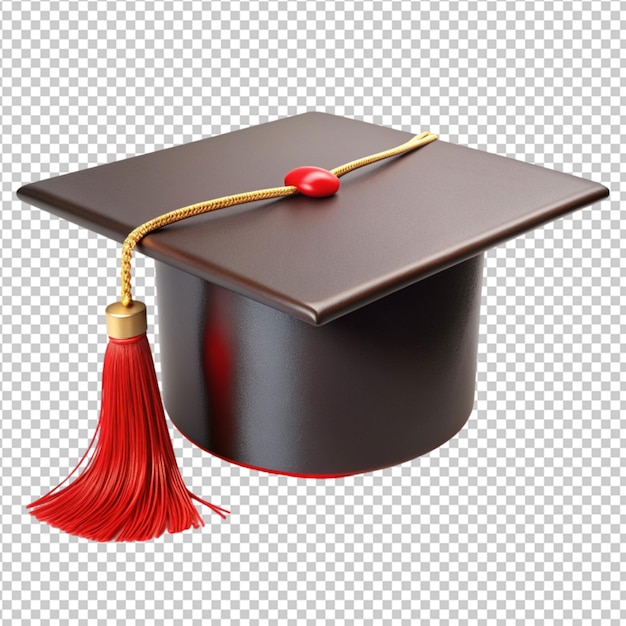 graduation hat with red tassel