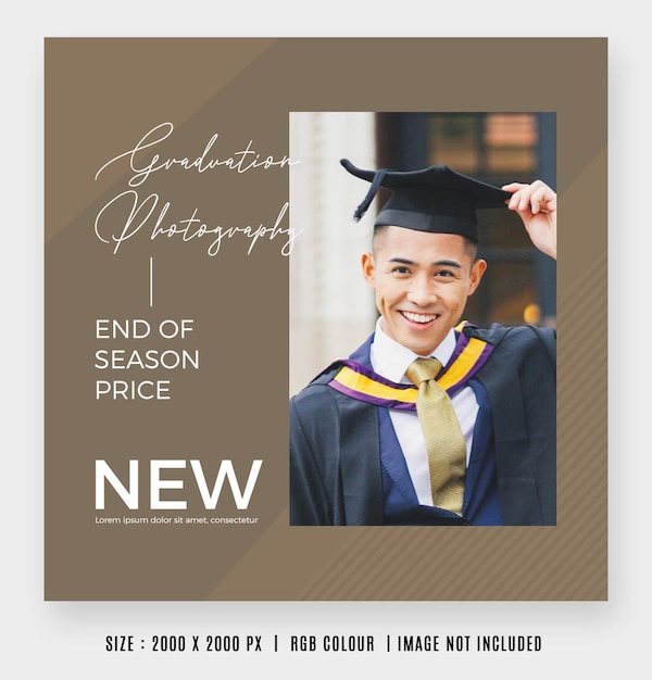 Graduation price guard photography post templates