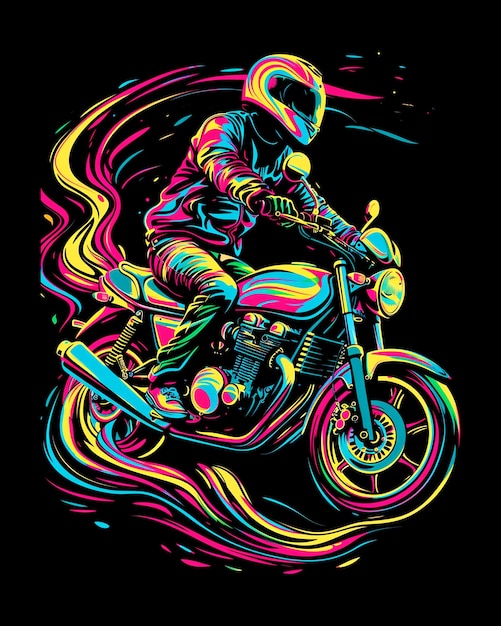 graffiti motorcycle poster design background