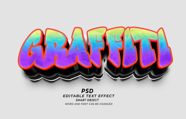 PSD graffiti psd editable text effect photoshop style