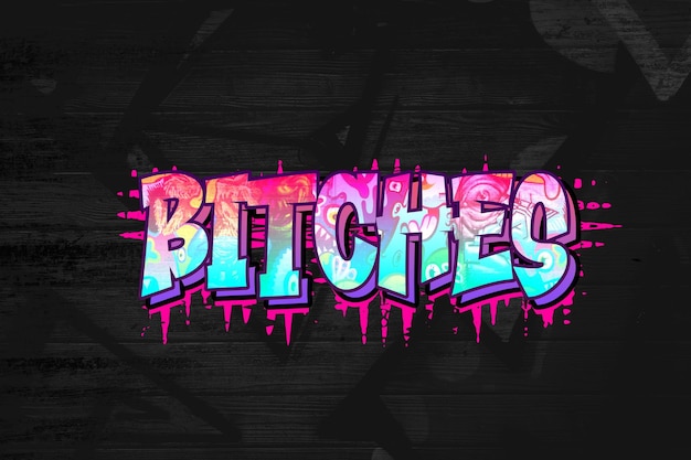 PSD graffiti text effect