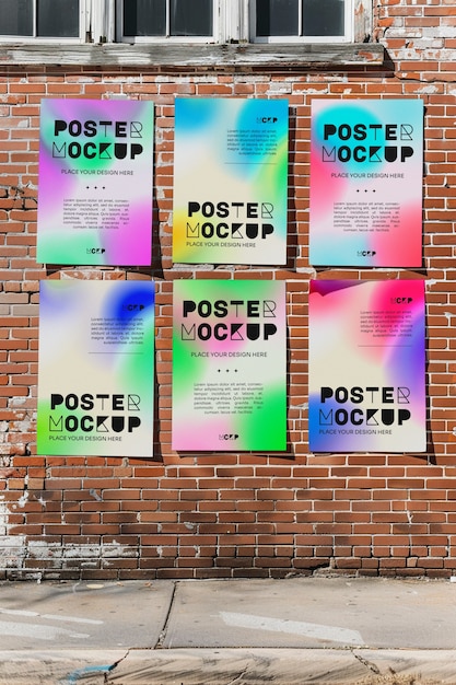 Grainy gradient aesthetic poster mockup