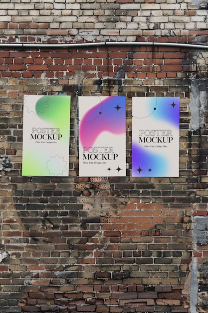 Grainy gradient aesthetic poster mockup