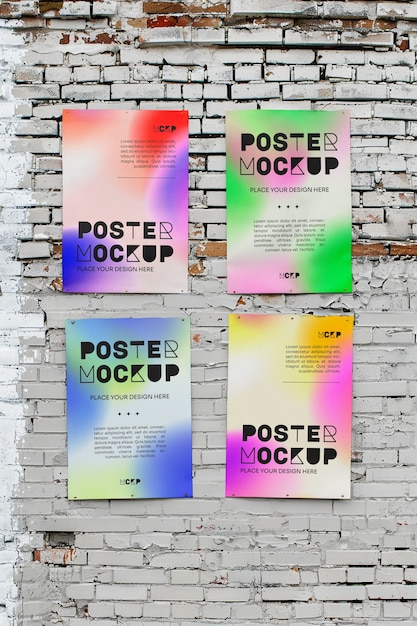 Grainy gradient aesthetic poster mockup