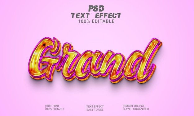 Grand 3D Text Effect