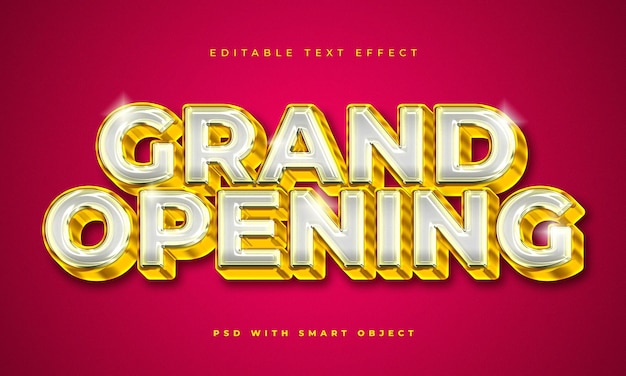 Grand opening editable text effect template