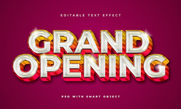 Grand opening editable text effect template