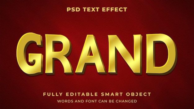 Grand opening editable text effect