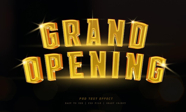 Grand Opening editable text effect