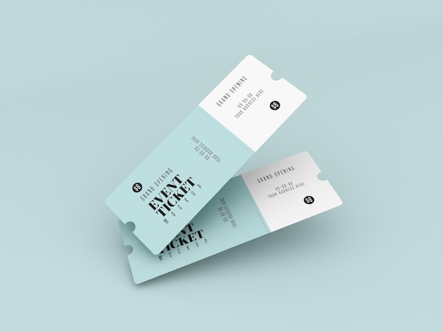 Grand opening event ticket mockup