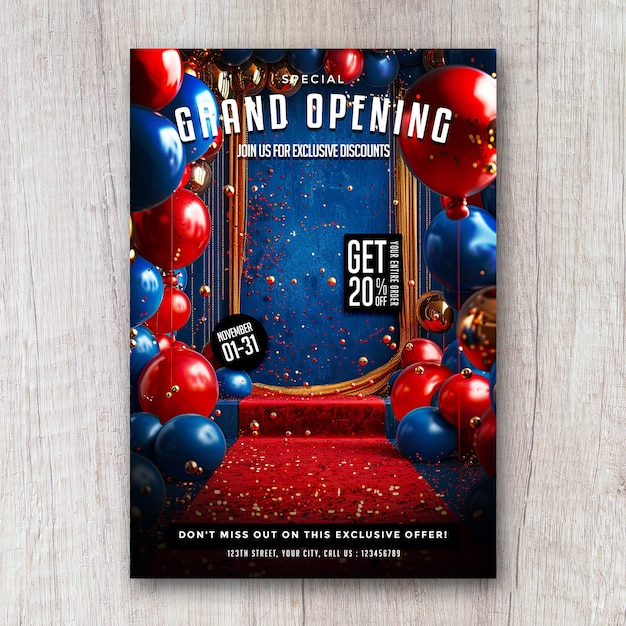 Grand opening flyer social media post