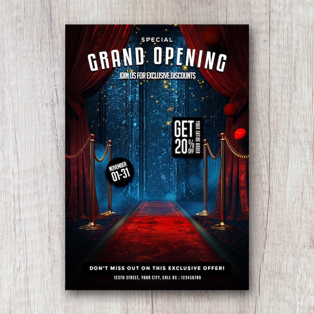 Grand opening flyer social media post