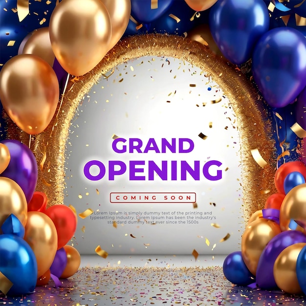 Grand opening invitation background