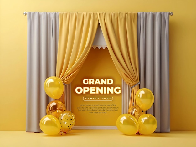 PSD grand opening invitation background