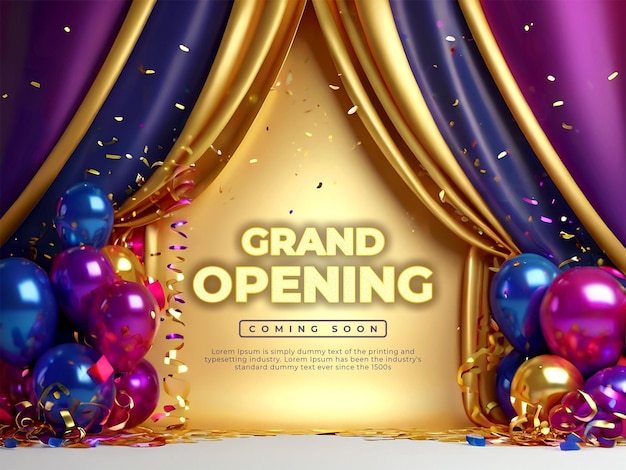 Grand opening invitation background