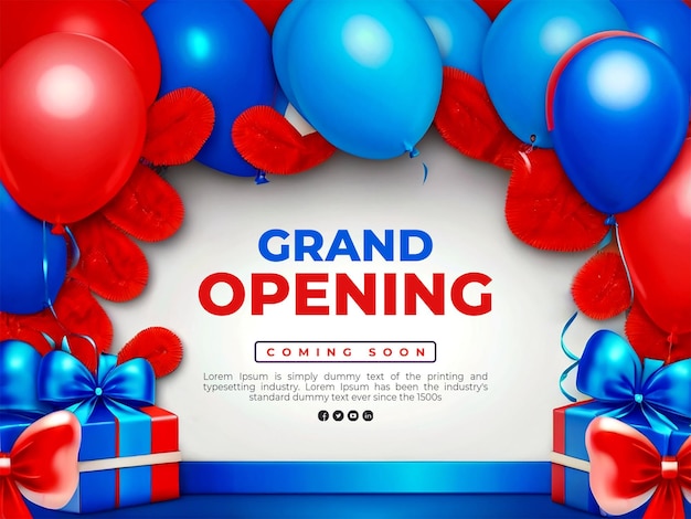 Grand opening invitation template design