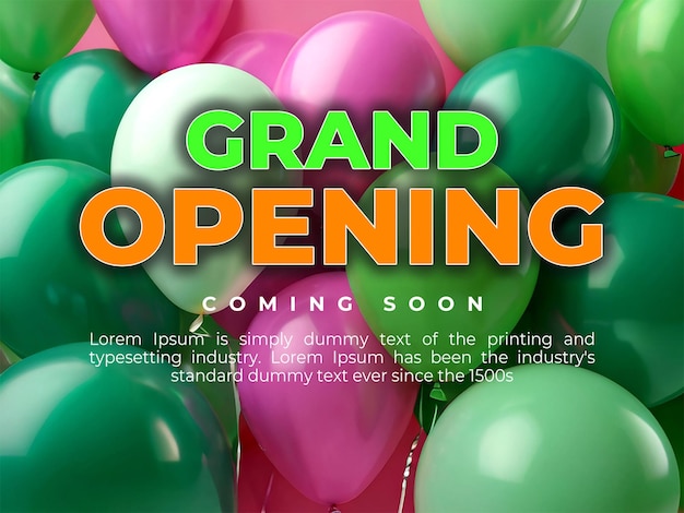 Grand opening invitation template design