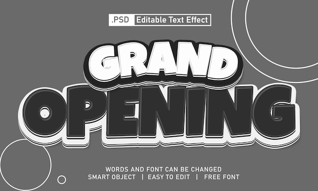 Grand Opening Text Effect