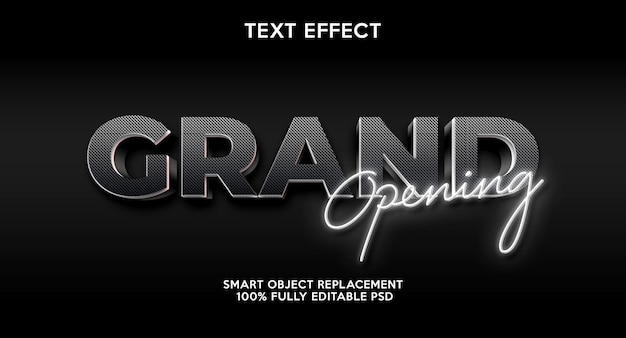 grand opening text effects template