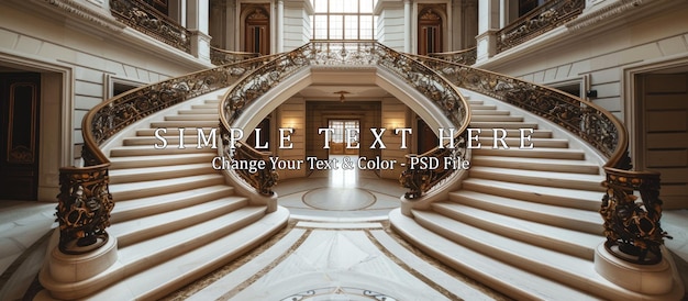 PSD grand staircase in a luxurious building