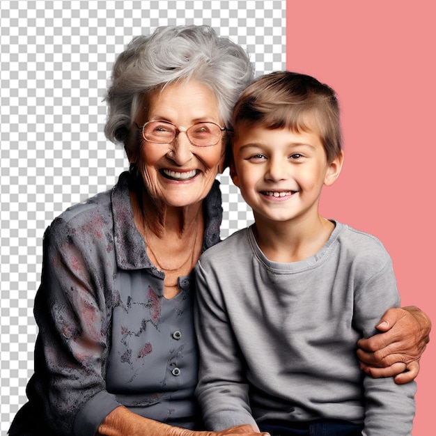 Grandmother mother and baby at home