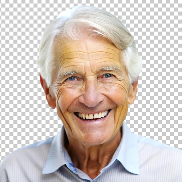 grandparent smiling on transparent background