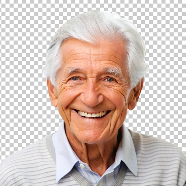 grandparent smiling on transparent background