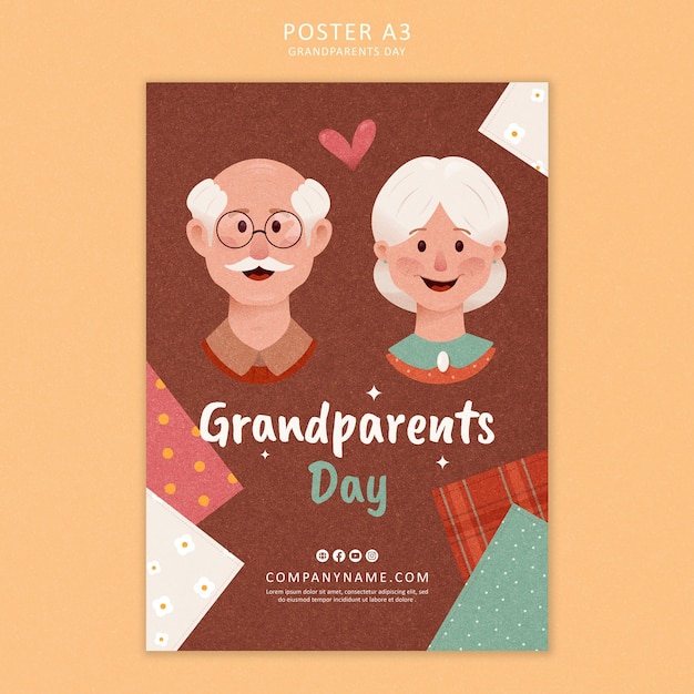 PSD grandparents day  template design