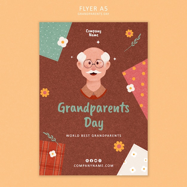 PSD grandparents day  template design