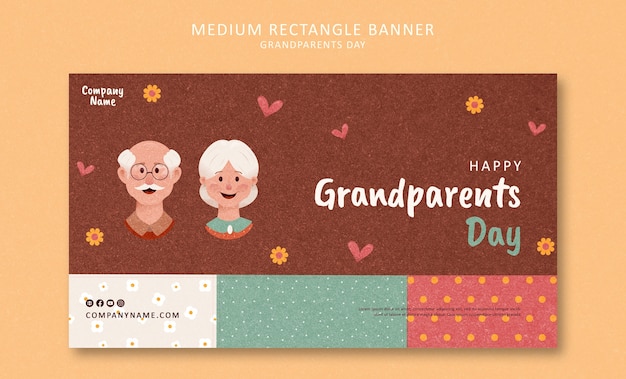 PSD grandparents day  template design