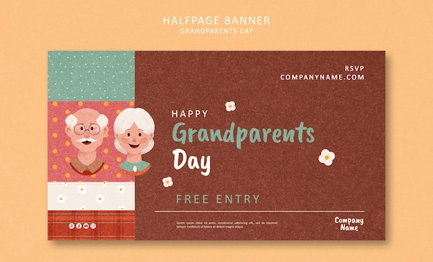 PSD grandparents day  template design