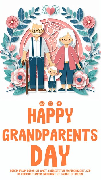 PSD grandparents day template