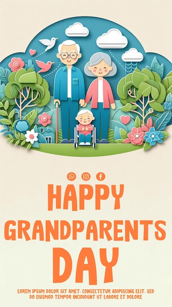 PSD grandparents day template