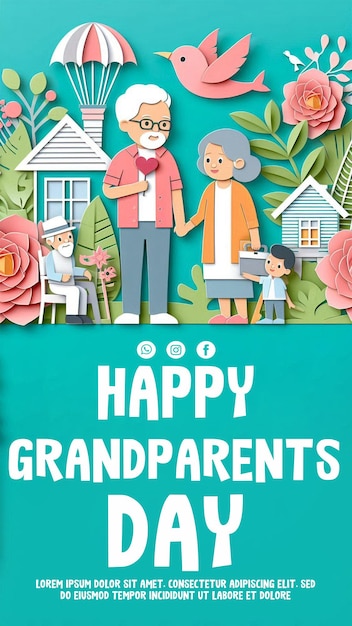 PSD grandparents day template