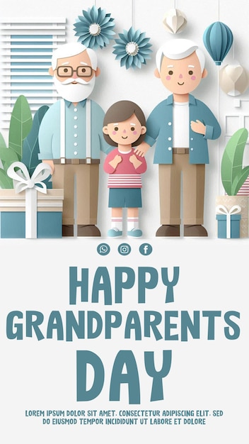 PSD grandparents day template