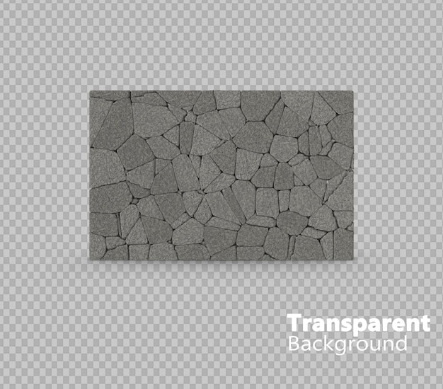 PSD granite stone on transparent background