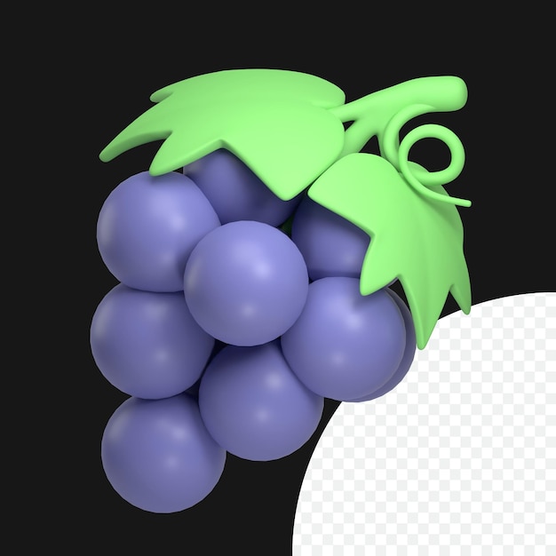 grape 3d icon