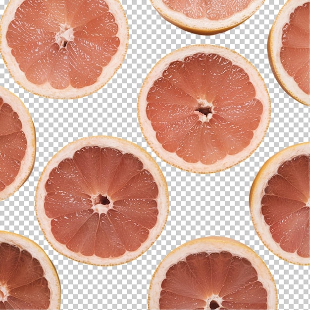 PSD grapefruit halves showing the pink flesh isolated